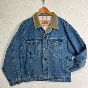 Vintage The Territory Ahead Denim Jacket Mens Large Blue Jean Corduroy Trucker L